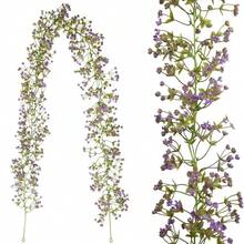 1 pieza Enredadera artificial de clavel de 180cm, planta trepadora artificial, decoración de techo para sala de estar, envoltura de tuberías, decoración navideña, enredadera de flores del campo, decoración de enredadera artificial, decoración de fondo para fiesta de boda, decoración colgante - Multicolor - Ver 10