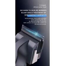 Máquina de Cortar Cabelo  Sem Fio Km-2296 Profissional Cor Preto - Preto - Visão 6