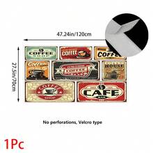 1 pieza, Decoración del hogar, Falda de mesa con estampado de café, Cortina pequeña de cocina, Cubierta de gabinete de cocina, Con agujeros para cortina, Fácil de colgar, Rectangular, Tejido a máquina, Lavable a máquina, Decoración y accesorios de cocina, Perfecto para gabinetes de cocina y decoración del hogar - Multicolor - Ver 13
