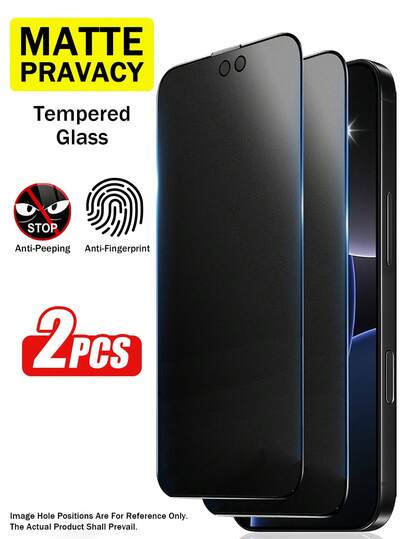 2pcs Full Screen Tempered Glass Screen Protector With Black Framed Anti-Peeping Design, Suitable For IPhone 17 Pro Max 11-17 Series