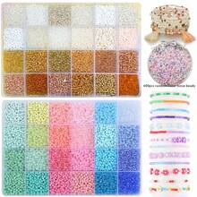 約 1000 顆 (套裝) / 50 顆散珠玻璃珠套組，適用於 DIY 手工藝、手鍊、項鍊、耳環、女士珠寶、手機吊飾、手工藝用品彩色珠子套組，手工套裝 (隨機顏色) - 混合顏色 - 查看 9