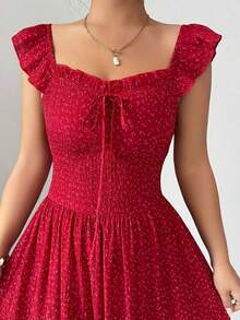 Vestido elegante con estampado floral para mujer de verano - Negro 2 - Ver 11