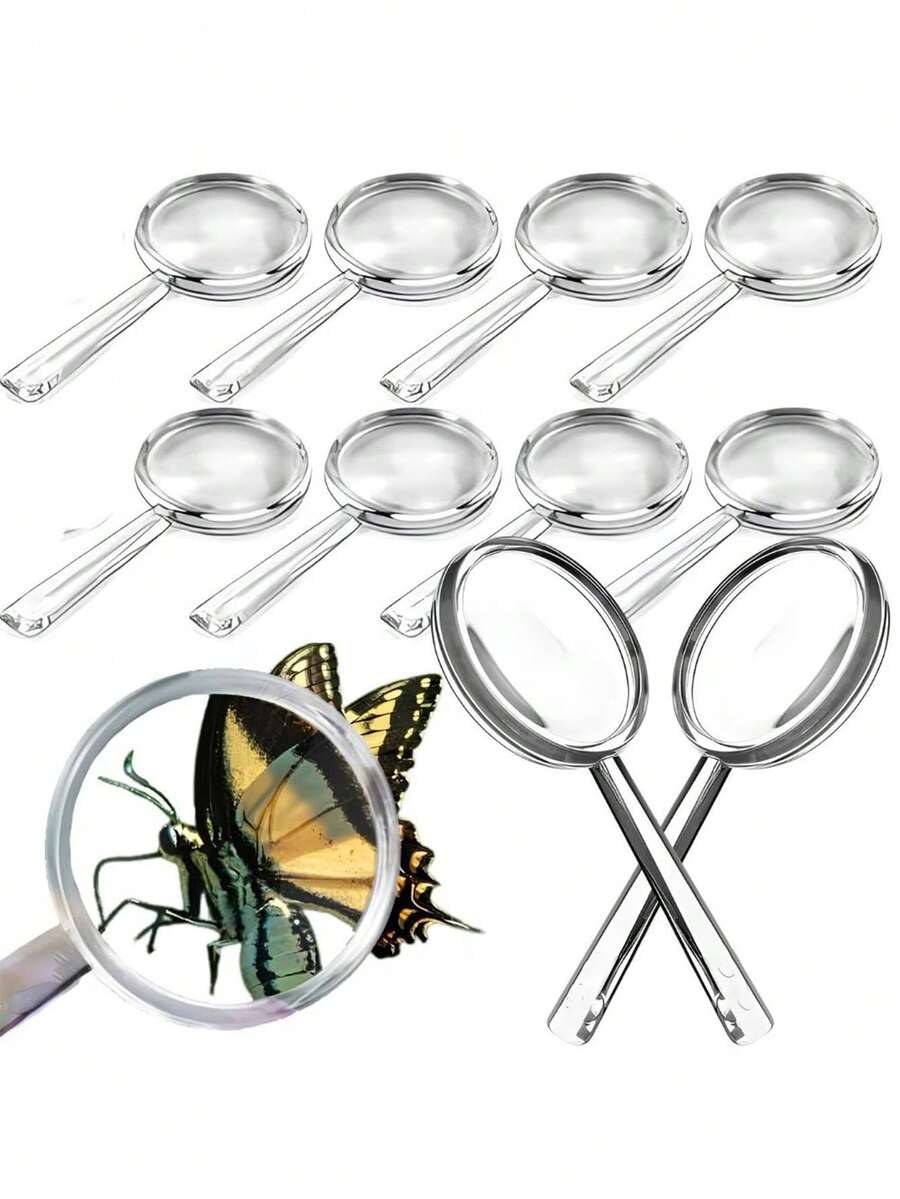 1/5pcs Small 5X Magnifying Glass, Designed For Portability, Suitable For Elderly, Students, And Outdoor Enthusiasts For Reading, Exploring Nature, And Detailed Daily Observation - A - View 1