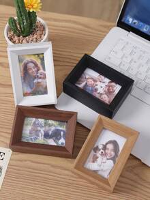 3-Inch Modern Minimalist Photo Frame, Desktop Mini 3" Picture Frame, Displays 2 Photos, Multi-Functional Decorative Stand - Multicolor - View 5