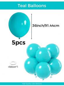 36er Set gemischte Teal-Ballons in verschiedenen Größen, enthält 18", 12", 10", 5" Ballons in Teal, Aqua und Cyan, geeignet für Geburtstag, Meeres-Themen-Hochzeit, Jahrestag, Party, Taufe, Gender Reveal, Abschlussfeier, Meerjungfrau-Themen-Party, Poolparty-Dekorationen - Blau - Übersicht 12