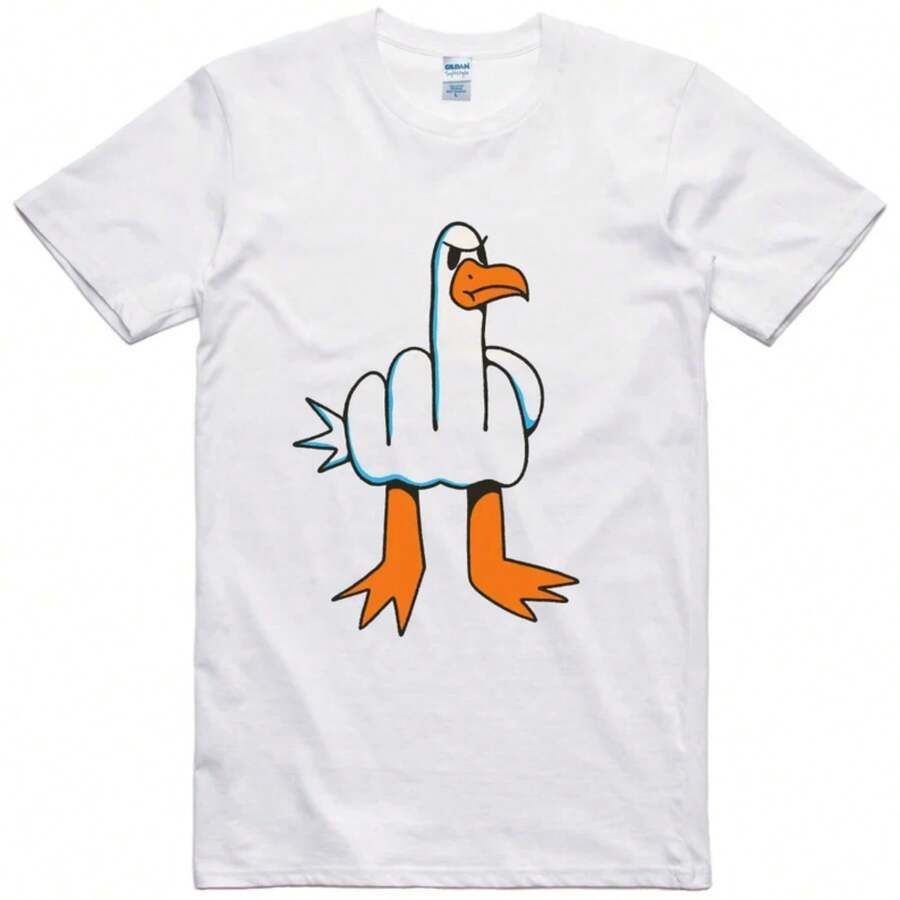 Printed T-Shirt For Men And Women - White - View 1