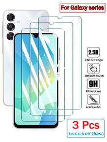 3片装钢化玻璃膜，兼容三星 Galaxy A57 A37 A17 A07 A56 A36 A26 A16 A06 A55 A35 A25 A15 A05 A54 A34 A24 A14 A04 A73 A53 A33 S25 S24 S23 S21 S20 FE 屏幕保护膜，全覆盖，带胶水。 - 無色 - 查看 37