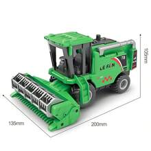 Tractor agrícola de alta simulación, juguete de conducción inercial, cosechadora articuladaóvil, modelo de vehículo, juguete educativo para camión agrícola - 1 - Ver 6