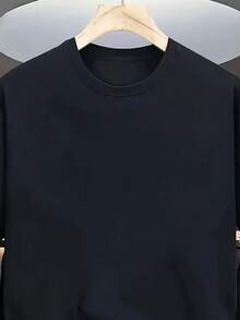 Men's Casual T-Shirt With Fashion Print - 黑色 - 查看 3