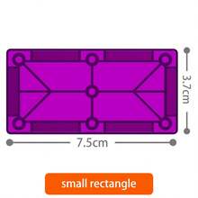 VINEDI, juego de construcción de bloques magnéticos, azulejos magnéticos, juguetes educativos Montessori para niños, regalo para niños y niñas - rectángulo pequeño 4 piezas - Ver 37