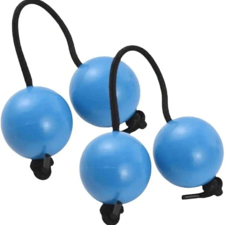 2Pcs African Rhythms Aslatua Shakers Lightweight Hand Shaker Balls Ideal For Party Entertainment & Stage Performances - 藍色 2 件裝 - 查看 1