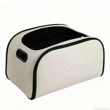 Caja de almacenamiento para automóvil inspirada en la textura de cuero lujoso, cubo de almacenamiento espacioso con apertura en el asiento del pasajero delantero, caja de almacenamiento de lujo de alta capacidad para el interior del automóvil, elemento esencial y multifuncional para el almacenamiento en el automóvil - Multicolor - Ver 6