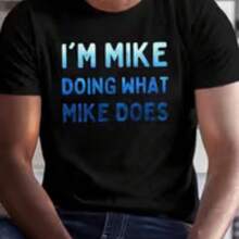 Printed T-Shirt For Men And Women - Black - View 1