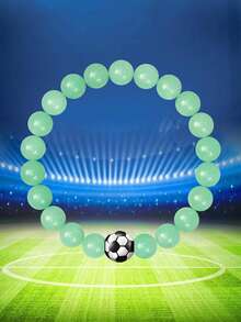 1Pc Charm Football Sports Bracelet, Suitable For Athletes, Sons, Brothers, Coaches, Birthday, Graduation Season Gifts, Elastic Design Team Spirit Gift, Suitable For Football Matches - Multicolor - View 5