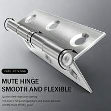 Premium Stainless Steel Hinge 1.5/2/3/4 inch 5/10/20pcs, Rustproof Flat Hinge for Door Cabinet Furniture Wooden Box - 1,5 pulgadas, 16 piezas - Ver 5