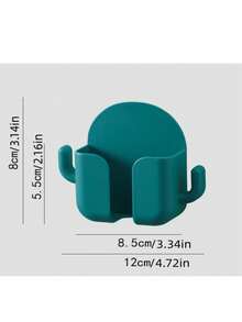 2pcs Classic Wall-Mounted Phone Holder, Plastic Storage Organizer, Suitable For TV Remote, Air Conditioner Remote, Bedside Charging Stand, No Power Required - Multiple Styles - View 11