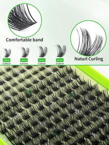 384pcs/Set Individual False Eyelashes, Eyelash Book, Cluster Fake Eyelashes, DIY Eyelash Extension, Cluster False Eyelashes, Individual False Eyelashes, False Eyelashes - DD - View 7
