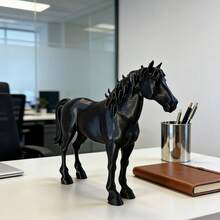 1pc Creative Elegant 3D Printed Horse Home Decor Sculpture, Nordic Style Desktop Ornament, Suitable For Living Room And Kitchen Decoration, Graduation Gift, Holiday Decor, Party Favor - 3D Ornament - Horse - View 4