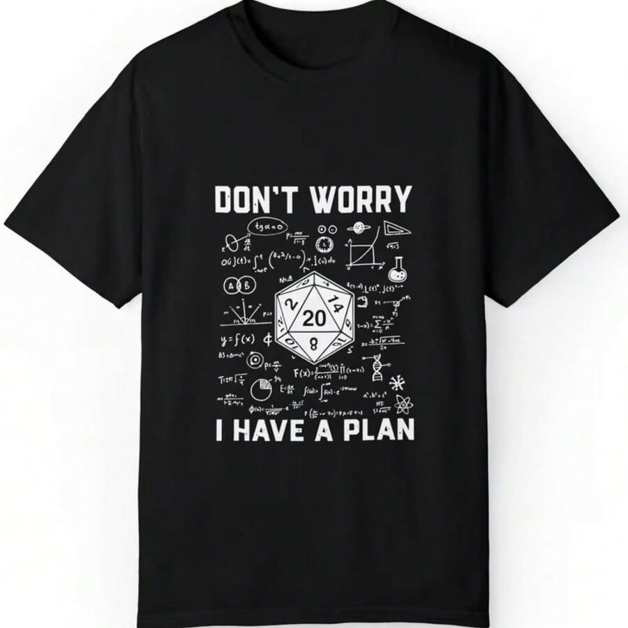 Printed T-Shirt For Men And Women - Black - View 1
