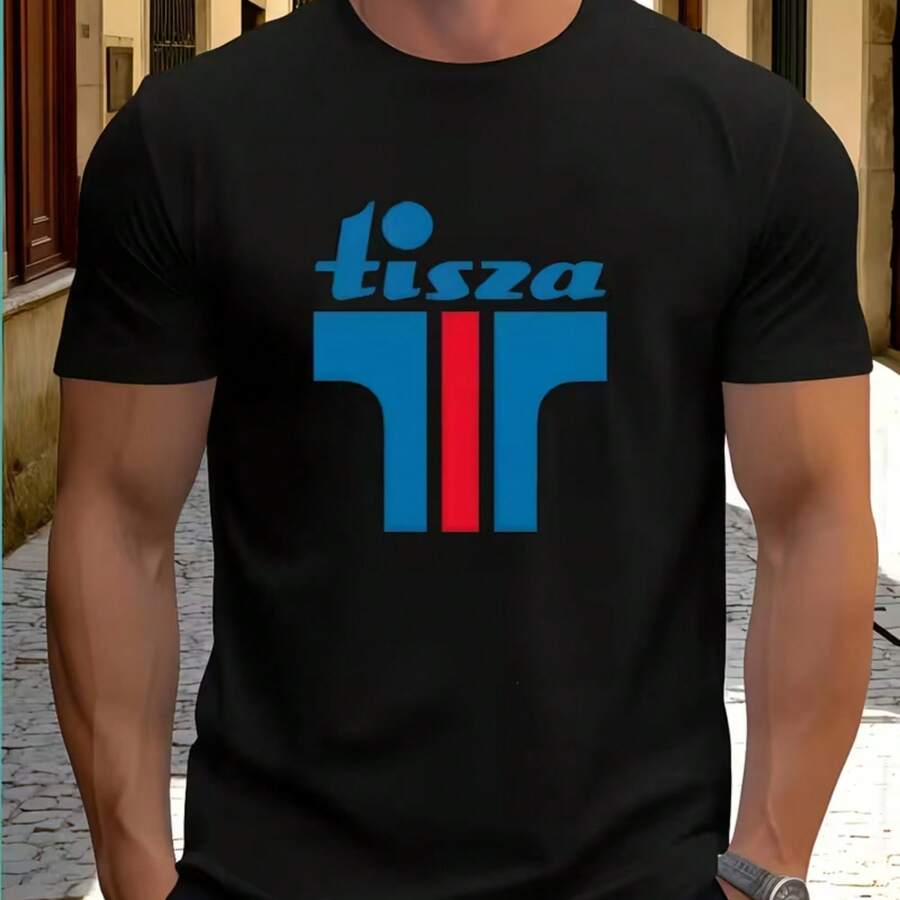 Printed T-Shirt For Men And Women - 黑色 - 查看 1