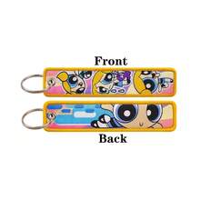 1pc Official Warner Bros. "The Powerpuff Girls" Embroidered Keychain, Suitable For Motorcycle, Car, Backpack, Key Chain, Fashion Keyring, Unisex Accessory, Backpack Decoration, Perfect Party Gift, Holiday Gift, Birthday Gift, Collector's Item (Random Style) - Multicolor - View 7