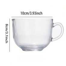 Cốc thủy tinh ăn sáng, cốc sữa ngũ cốc, có thể dùng làm cốc sữa, cốc ngũ cốc, cũng thích hợp để pha trà, nước chanh, trà trái cây, sữa chua, tráng miệng; phù hợp cho gia đình, văn phòng, tiếp khách, rất tiện dụng. Thân cốc tròn với tay cầm trơn tru, thiết kế đơn giản và đa năng. - Cốc ăn sáng - Xem 12