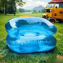 1pc High-Quality Portable Inflatable Sofa - Durable PVC Material, Transparent Design, No Electricity Needed, Suitable For Outdoor Camping, Picnic, Home Gathering, Backyard, Beach, Park - Inflatable Sofa - View 3