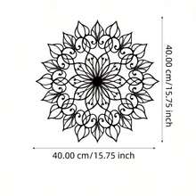 1 pieza Decoración de pared de metal moderno con diseño de mandala, ideal para sala de estar, dormitorio, oficina, decoración versátil para interiores y exteriores, regalo perfecto para boda, cumpleaños, Día de San Valentín, Día de la Madre, Día del Padre, inauguración de casa - flor - Ver 9