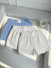 Set de 3 shorts casuales con estampado de lunares, estampado de leopardo claro y estampado de leopardo marrón oscuro, de tela tejida, adecuados para uso diario, set de shorts con estampado de camuflaje, adecuados para el uso diario, citas, fiestas, otoño/invierno/verano, Navidad, Año Nuevo, Acción de Gracias, fiestas, bodas, playa, ceremonias de graduación, moda, elegante, casual, salidas, citas, reservas, viajes, brillante, Día de San Valentín, elegante, vacaciones, casual, Y2K, salidas, ceremonias de graduación y otras ocasiones. - Multicolor 5 - Ver 7