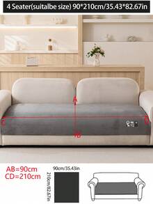 1 vỏ đệm sofa dùng được cả bốn mùa, kiểu dáng hiện đại tối giản, chống trượt, chống bụi và có thể giặt, mềm mại và không phai màu, thân thiện với thú cưng, phù hợp với sofa hình chữ L và sofa 1/2/3/4 chỗ ngồi, thích hợp cho phòng ngủ, văn phòng, phòng khách. - Màu Xám nhạt - Xem 13