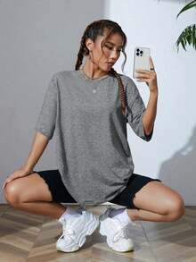 Solid Color T-Shirt - Dark Grey 2 - View 5