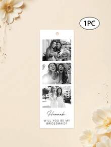 1/3pcs Personalized Photo Bridesmaid Invitation Card, "Will You Be My Bridesmaid?", Maid Of Honor Card, Wedding Gift, Wedding Souvenir ,Forever Love, Gift Ideas - Multicolor - View 54