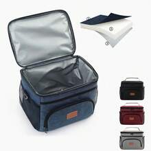 Mochila térmica para el almuerzo a prueba de fugas de gran capacidad, bolsa aislante grande para Picnic, bolsa de hombro para almacenamiento al aire libre - Burdeos - Ver 1