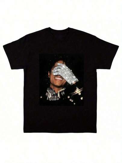 2026 Classic Michael Jacksons King Of Pop Rip Rap Style T Shirt Black Crew Slogan Bodybuilding Top Boyfriend Style Casual Wear Suitable For AllSeasons Graphic Tee Men Playera De Hombre T-Shirts For Men,Jackson Glove Graphic T-Shirt,Men's And Women's Sports Leisure Tee,Y2k Summer Vacation Clothes, T Shirts For Men's And Women's Graphic Tee Lightweight Breathable 100%Cotton T Shirt - Regular Fit Round Neck Casual Casual Attire - , Casual Shortsleeved Round Neck Summer Tops, Mediumstretch Fabric, Comfortable Fit For All Seasons, Tshirt With Unique Pattern , Relaxed Fit, Free Shipping,Men Clothes, Men's Clothes, T Shirts For Men, Men Shirt, Summer Outfits Men, Men's Summer Clothes, Modest Summer Outfits, Jersey Tops Women, Resort In Style, Women's Summer Clothing, Cotton Tops, Tops Summer