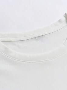 Manfinity RSRT Hombres Camiseta con estampado de slogan - Blanco - Ver 5