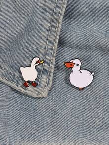 1-3pcs Fashion Metal Glazed Yellow Duck Brooch, Suitable For Women Daily Wear On Clothes & Bags - Multicolor - View 4