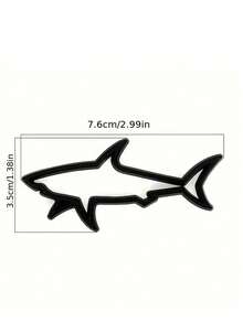 3D Metal Car Sticker, Simple & Practical Multifunctional Shark Badge Sticker, Car/Motorcycle Fuel Tank Cover Decor Logo Auto Accessories, Suitable For All Vehicle Exterior Stickers - A - View 6