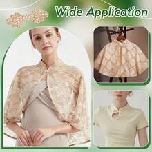 2Pcs/4Pcs Set Elegant High-End Buttons, Fur Coat Decorative Buttons With Rhinestone Decoration, Suitable For Capes, Jackets, Coats, Trench Coats And Shawls, Invisible Sewing Hole Design, Traditional Cheongsam Buttons - Multicolor - View 7