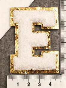 26pcs A-Z Letter Patches, Gold Color, Removable Sew-On 3D Embroidered Alphabet Decals, Suitable For Hats, Jeans, Clothes, Bags, DIY Crafts, Fashion Decoration, Jewelry Boxes, Storage Boxes, Phone Cases - White - View 33