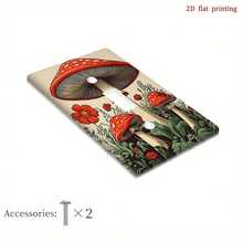 [2D Flat Printing] Vintage Style Amanita Mushroom Pattern Switch Panel Cover, Decorative Abstract Wall Switch Plate, Suitable For Kitchen, Bathroom, Home Decor, 2D Flat Design - A - View 12