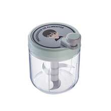 Picadora Manual para verduras, frutas, cebollas, pimienta, picadora, batidora, trituradora de ajo, utensilios de cocina, 1 unidad - 400 ml verde claro - Ver 5