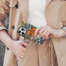 Ốp điện thoại phong cách retro độc đáo, nghệ thuật cắt dán, hình ngôi sao, thiết kế trừu tượng, cá tính, tương thích với iPhone 17 16 15 14 Pro Max Plus 13 12 11 - Nhiều màu - Xem 4