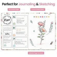 Lined Journal Notebook For Women & Men, Hardcover Leather Journal For Writing, A5 College Ruled Notebook For Work & Note Taking, Perfect For Office School Home Supplies, 160 Pages, Garden - A-garden - View 9