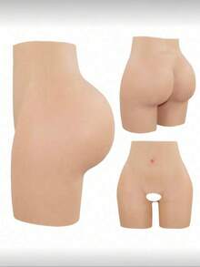 Silicone Butt Lifting Shorts, 3D Realistic Buttocks Design, Comfortable Wear, Ideal Gift - Apricot - View 2