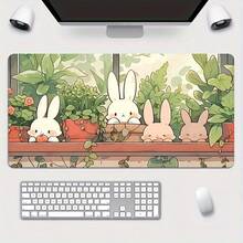 1片電競遊戲滑鼠墊 - 附可愛插圖圖案。大尺寸、防滑且可水洗的橡膠桌面墊（辦公桌配件）。耐用、防污的遊戲滑鼠墊與桌面裝飾。電競玩家的理想禮物 - G - 查看 3