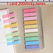 200 Sheets/Pack Pet Sticky Notes For Students, Messages, Indexes, Reminders, Re-Stickable Back To School - 多色的 - 查看 2