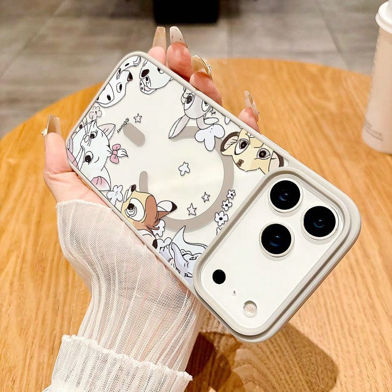 Disney Phone Case - Cute Winnie The Pooh & Honey Cartoon Design With MagSafe Magnetic Compatibility. Compatible Models: For IPhone17, 17 Air, 16 Pro Max, 17 Pro, 16 Plus, 15 Pro Max, 17 Pro Max, 16 Pro, 15 Plus, 14 Pro, 13 Pro Max, 14 Plus, 14 Pro Max, 12 Pro, 13 Pro. Acrylic, Shockproof Protective Case. - Grey - View 1