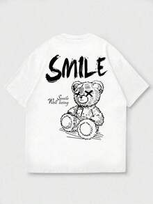 Zrgoth Men's Short Sleeve T-Shirt, Casual, Versatile, With Simple Print - 白色 - 查看 4