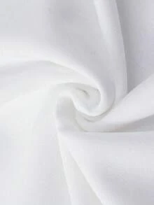 Camiseta de cuello redondo para hombres con estampado sencillo - Blanco - Ver 4