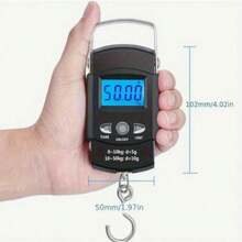 Portable Scale Digital LCD Display 110lb/50kg Electronic Luggage Hanging Suitcase Travel Weighs Baggage Bag Weight Balance - B - View 12